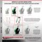 Service Caster 8'' Heavy Duty Green Poly on Cast Iron Caster Set 2 Swivel Lock 2 Brakes, 4PK CRAN-SCC-KP92S830-PUR-GB-BSL-2-SLB-2 - alternate 2